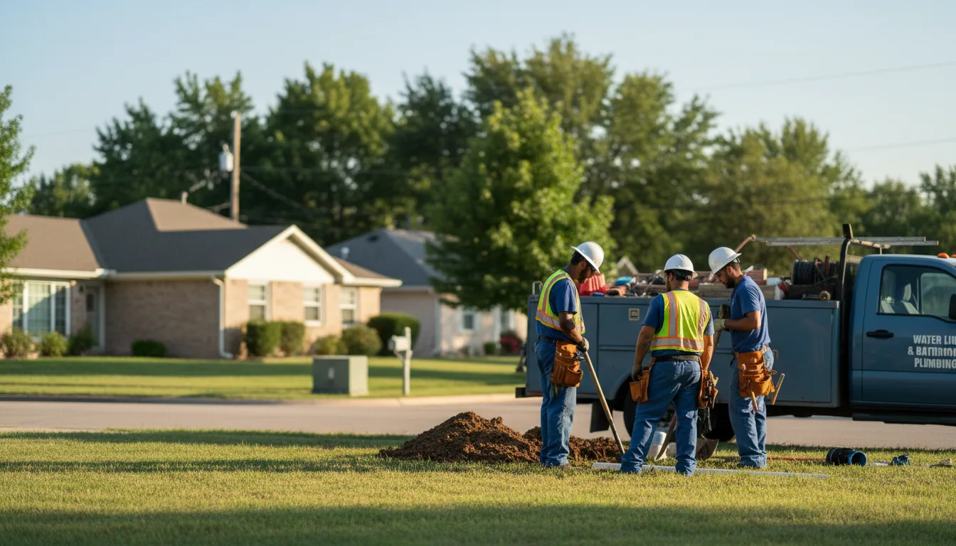 Residential water line and bathroom plumbing service in Jennings, KS